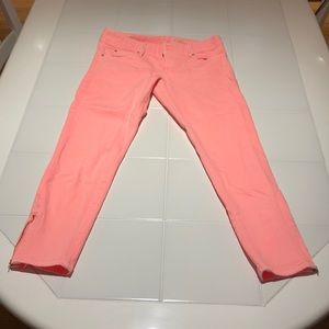 Bright Coral Lilly Pulitzer Ankle Jean